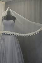 tulle ricamo macrame anche biaco seta 140 Foto 4