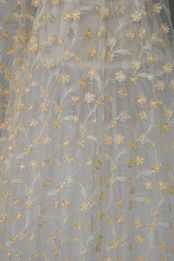 tulle mano ricamo macrame ricamato avorio fiori ecru 140 Foto 3