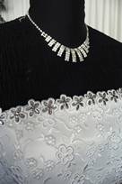 tulle applicazioni bianco ricamata 60) Foto 3