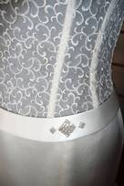 tulle ricamato sfumature champagne 150 Foto 3