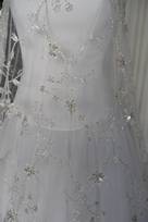 tulle ricamato avorio strass Foto 4
