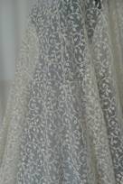 tulle macrame ricamato avorio chiaro Foto 4