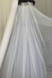 Tessuto Glitter Tulle glitterato per Abiti Sposa Cerimonia