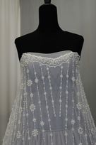 tulle ricamato seta perle swarovski 140 Foto 3
