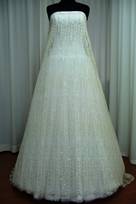 tulle ricamato avorio oro Foto 3