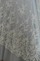 pizzo ricamato mano seta silver strass swarovski ss34 140 Foto 2