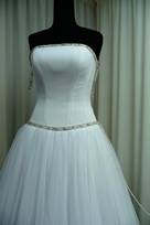 bordo tulle ricamato silver strass c1309 Foto 4