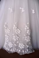 tulle fiori seta bianco Foto 2