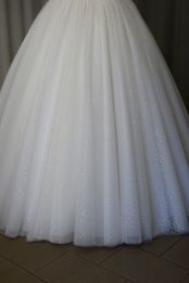 gonna strato organza strati tulle mano seta glitter circonferenza misura Foto 2