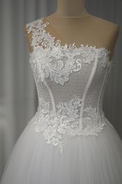 abito sposa swarovski mano seta corpino pizzo applicazione realizzabile misura Foto 4