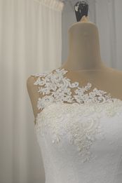 abito sposa pizzo applicazioni rebrode h1344 Foto 4