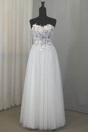 abito sposa tulle mano seta bianco seta Foto 3