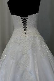 abito sposa organza pizzo rebrode Foto 4