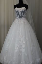 bordo pizzo chantilly seta nylon Foto 4
