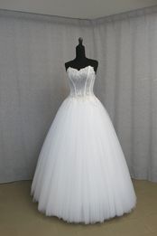 abito sposa pizzo tulle mano seta applicazioni pizzo Foto 4