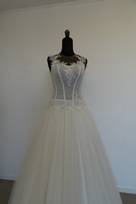 Corpino per Abito Sposa Corsetto con fiocchi perle in Tulle