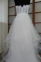 abito sposa rebrode tulle mano seta Foto 3