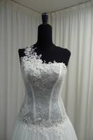 abito sposa tulle morbido seta applicazioni g1208 Foto 3