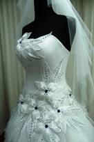 applicazione organza strass effetto 3d Foto 2