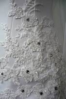 abito sposa organza seta pura applicazioni (esclusivo) Foto 3