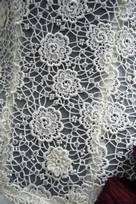 pizzo macrame organza perlata avorio esclusivo Foto 3