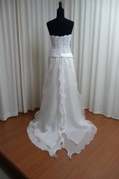 abiti pizzo macrame organza seta pura Foto 2