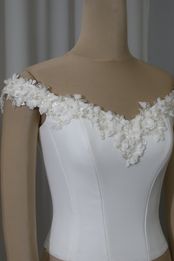 corpino sposa misura seta bianco avorio Foto 3