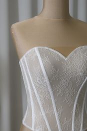 corpino pizzo chantilly tulle seta realizzabile misura modificabile richiesta Foto 4