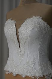 applicazioni tulle perlinato avorio chiarissimo anche bianco seta 50x10 Foto 4