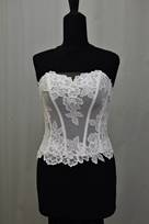 bordo pizzo bianco seta nylon Foto 3