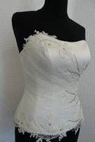 Corpino per Abito Sposa Corsetto con fiocchi perle in Tulle