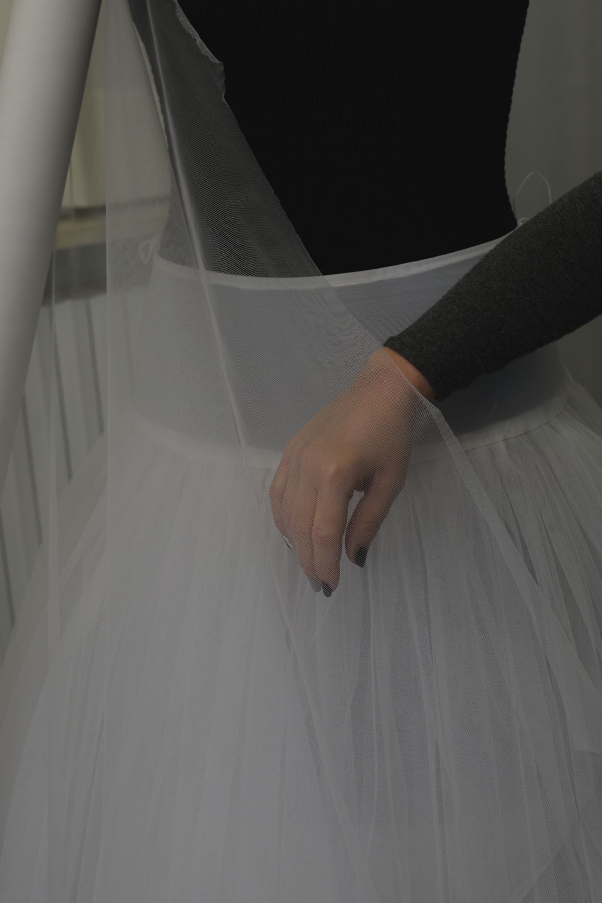 tulle invisibile elastico tipo seta color seta h cm 150 Art 0001B