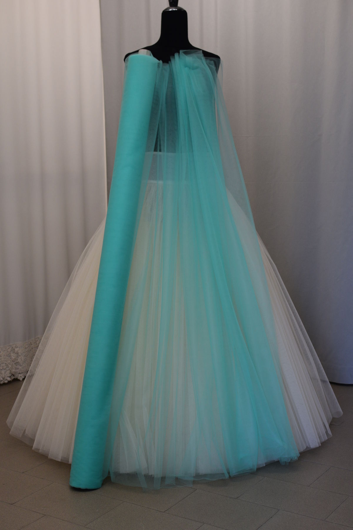 gonna in tulle illusione tiffany 4 strati a ruota con fodera organza circonferenza vita e lunghezza su misura Art GON139