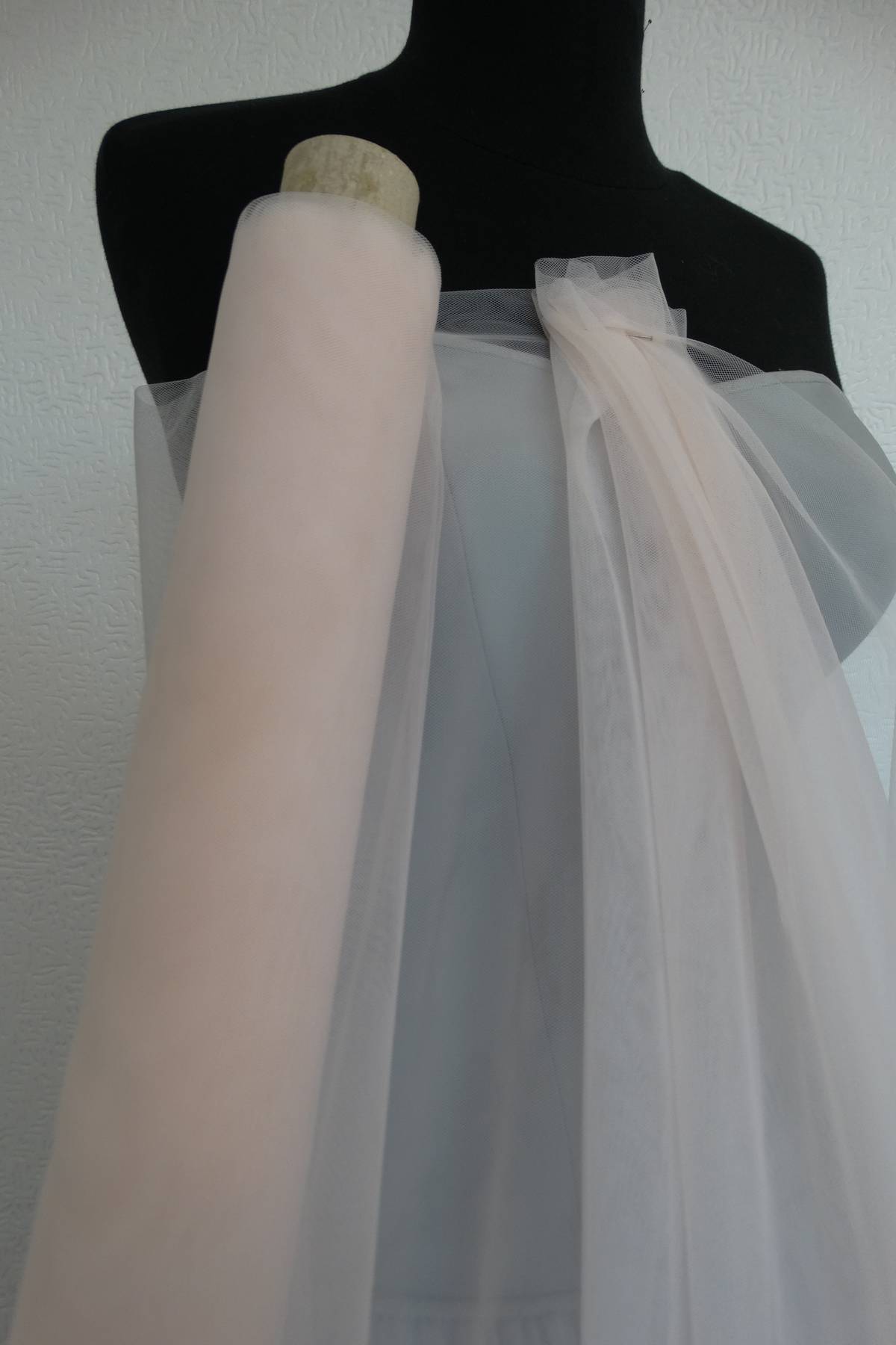 tulle giada morbido mano seta h cm 300 color boccio Art 0058BOC