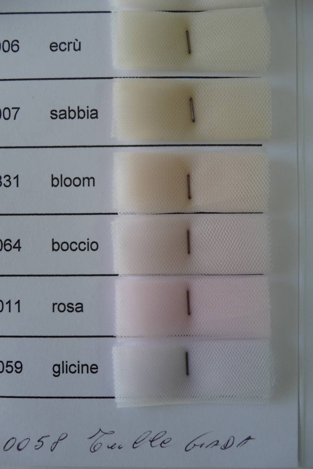 tulle giada morbido mano seta h cm 300 greggio Art 0058GREG
