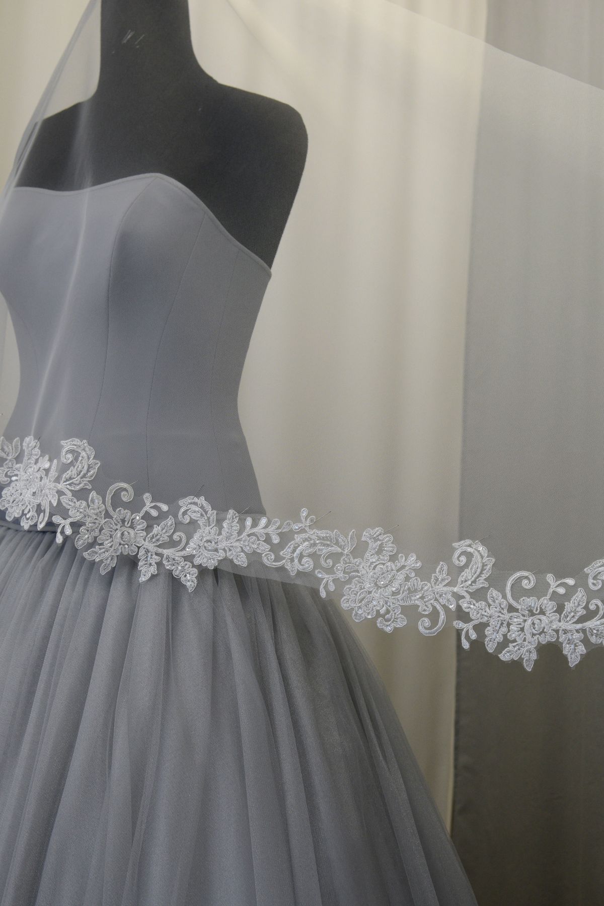 bordo pizzo rebrode con perle h cm 11 bianco seta 0095m Art 0095M