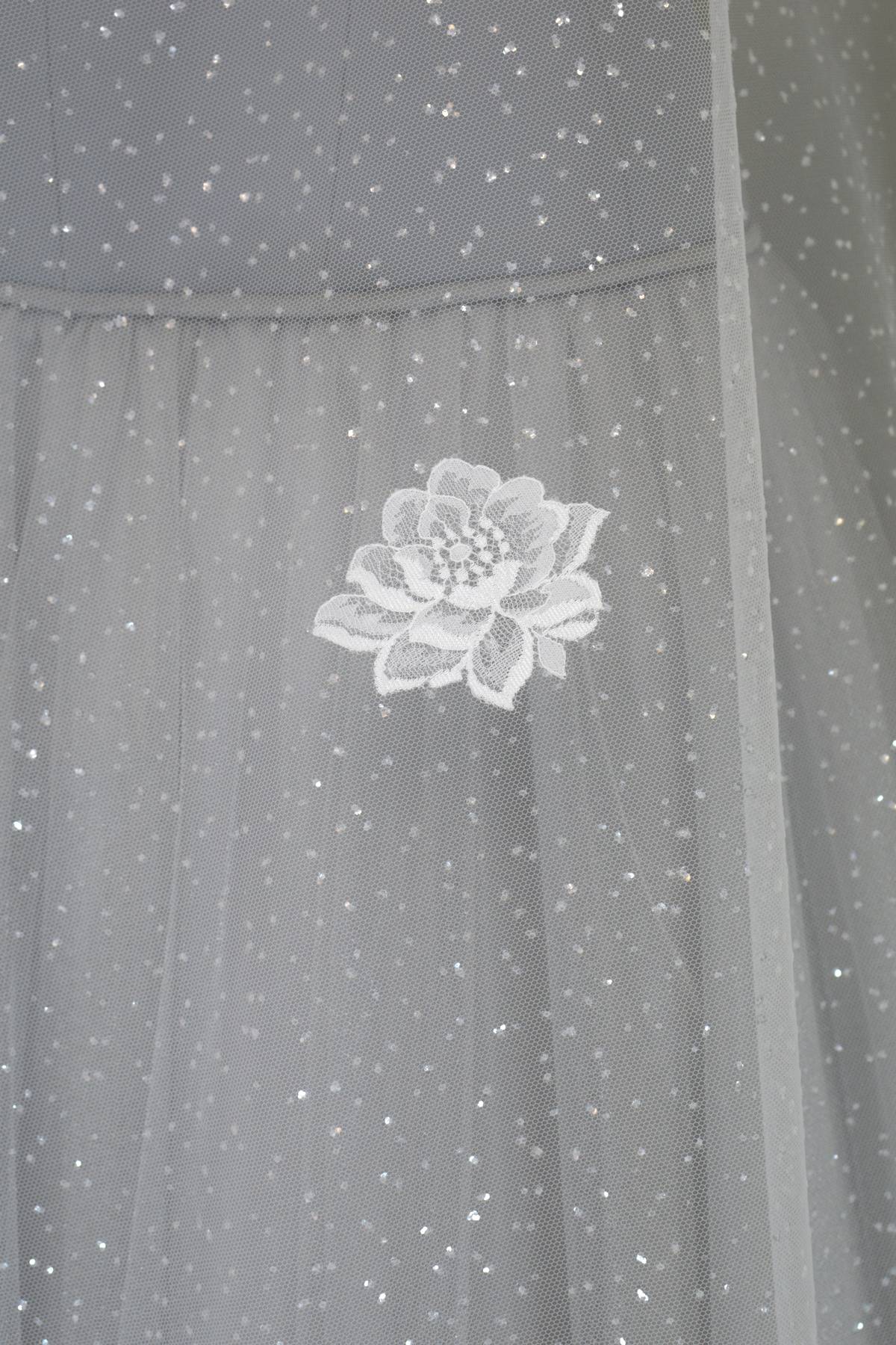 glitter chantilly bianco seta h cm 150 Art 0350