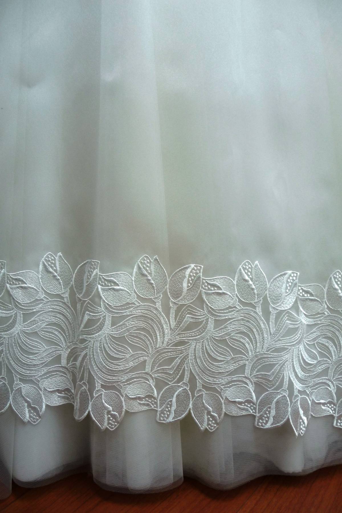 organza ricamata bianco Art 0383LO