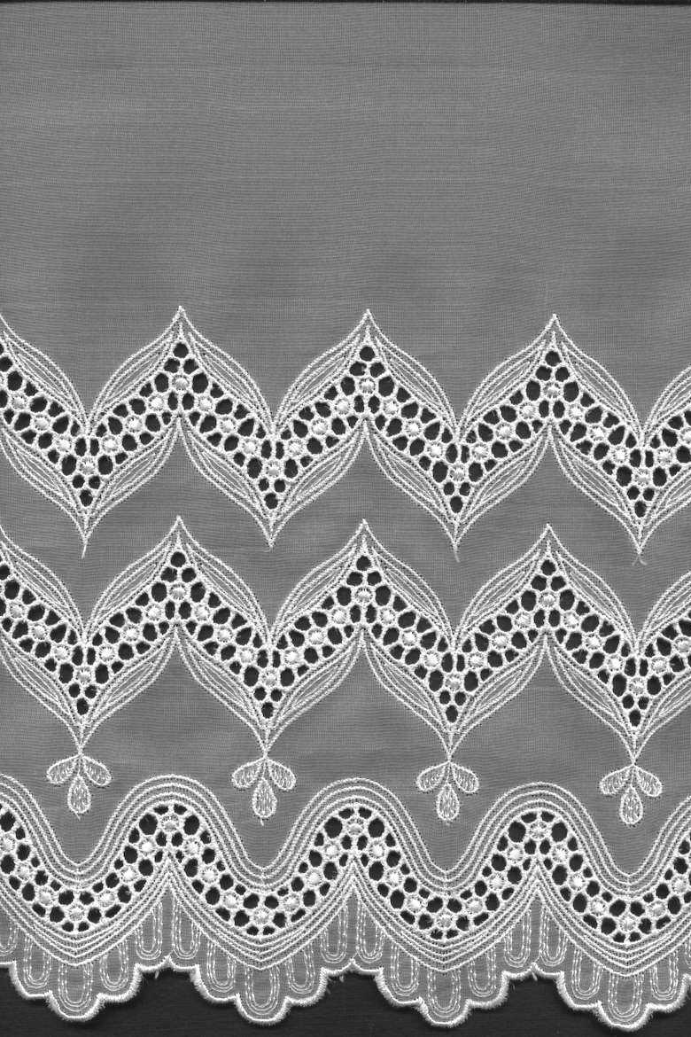 organza seta ricamata avorio cm 130 Art 0689LOSTAV