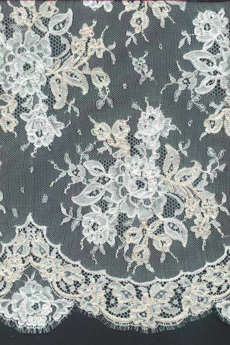 bordo pizzo rebrode avorio soutache Art B1039PRAV