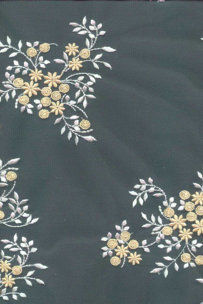tulle ricamato macrame bicolore cm 170 Art 1718LTUC