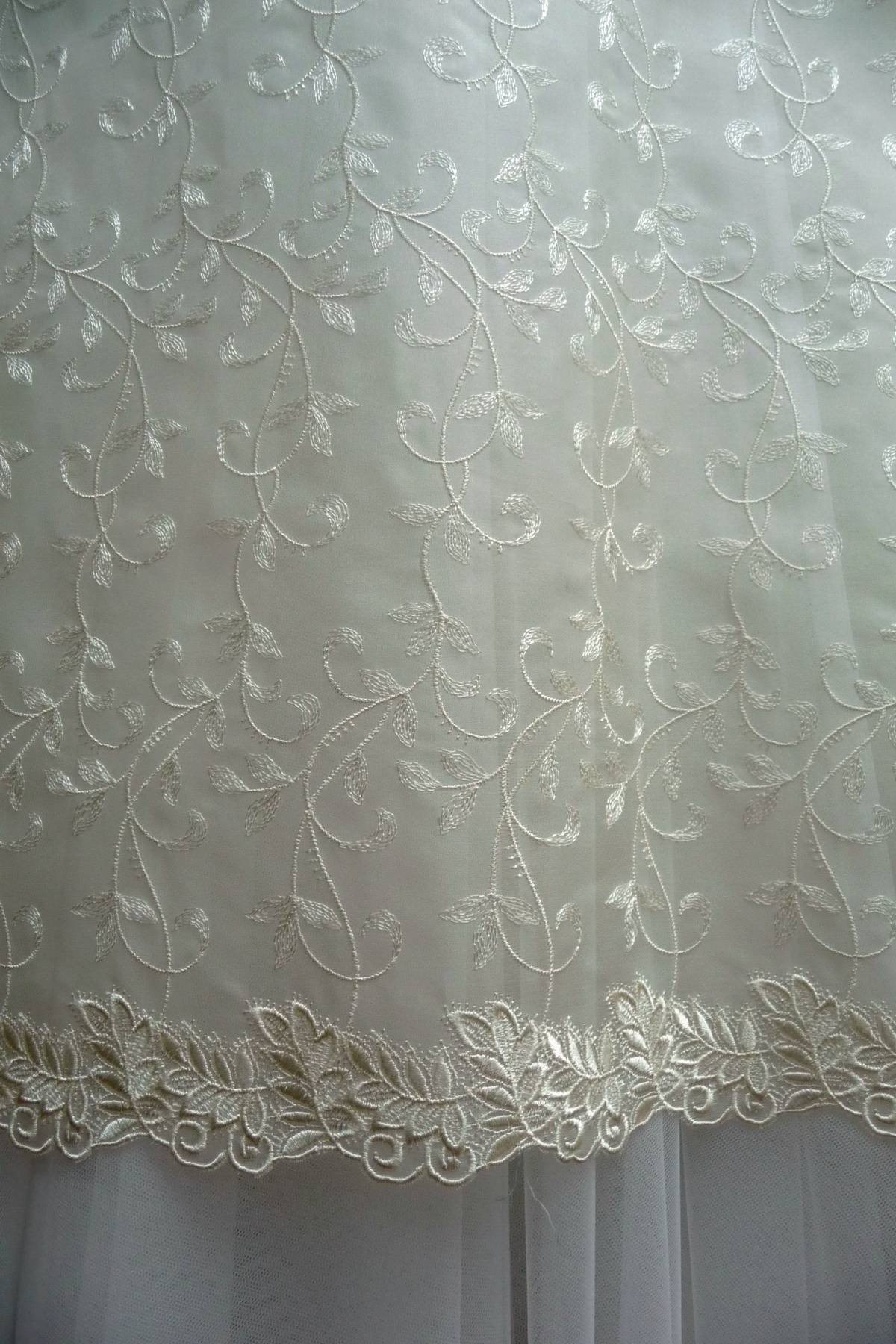 organza ricamata 100 seta avorio h cm 130 Art 2133LOSTAV