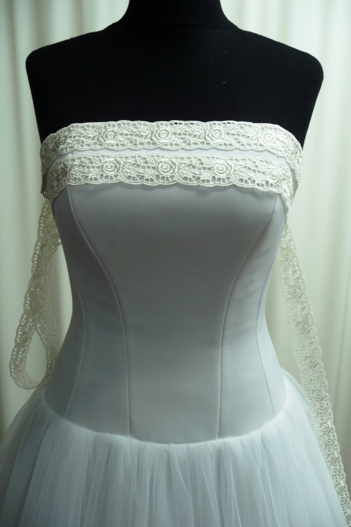 bordo ricamato organza 100 seta avorio cm 3 5 Art 0258S