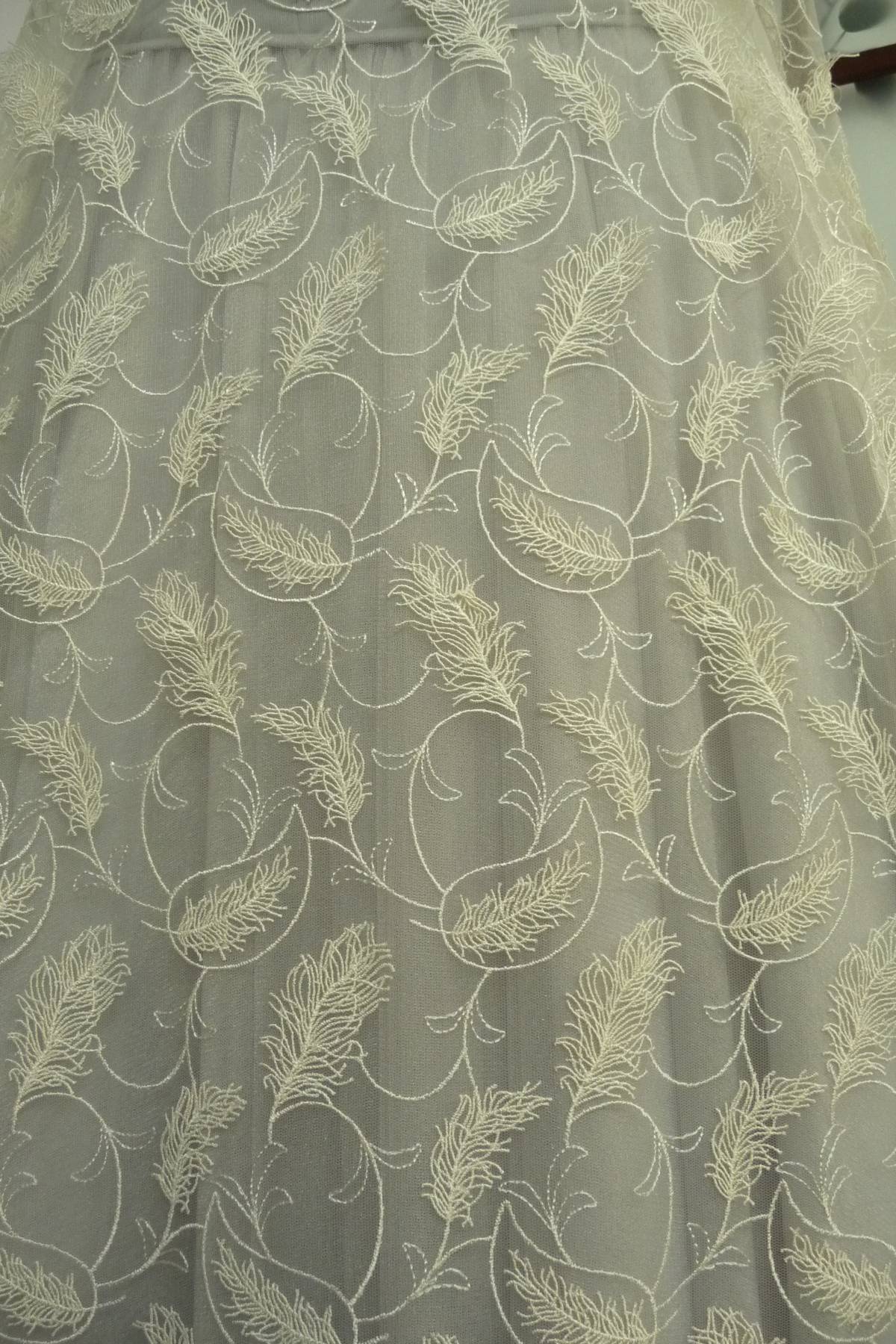 tulle macrame ricamato avorio cm 140 Art 7013LTUAV