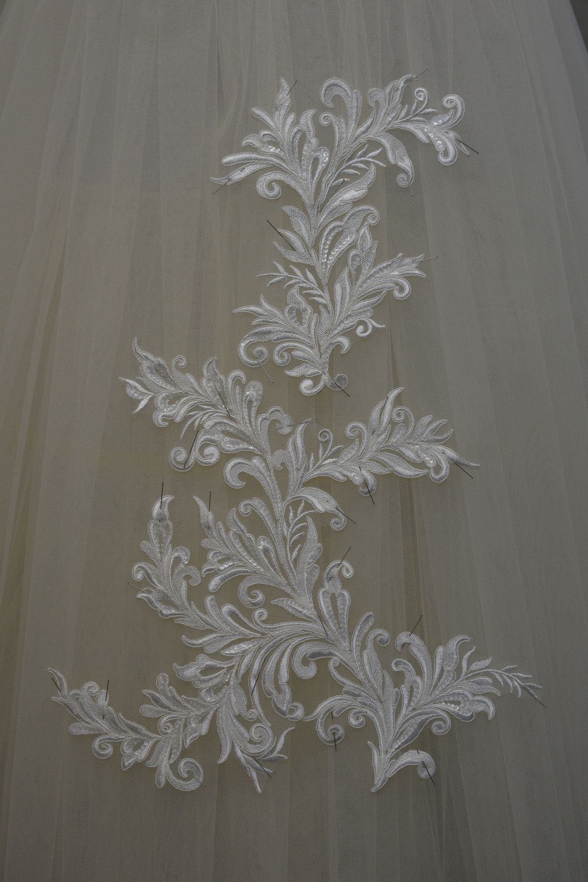 applicazione sposa cm 60x40 bianco seta disponibile anche bianco Art 7053M