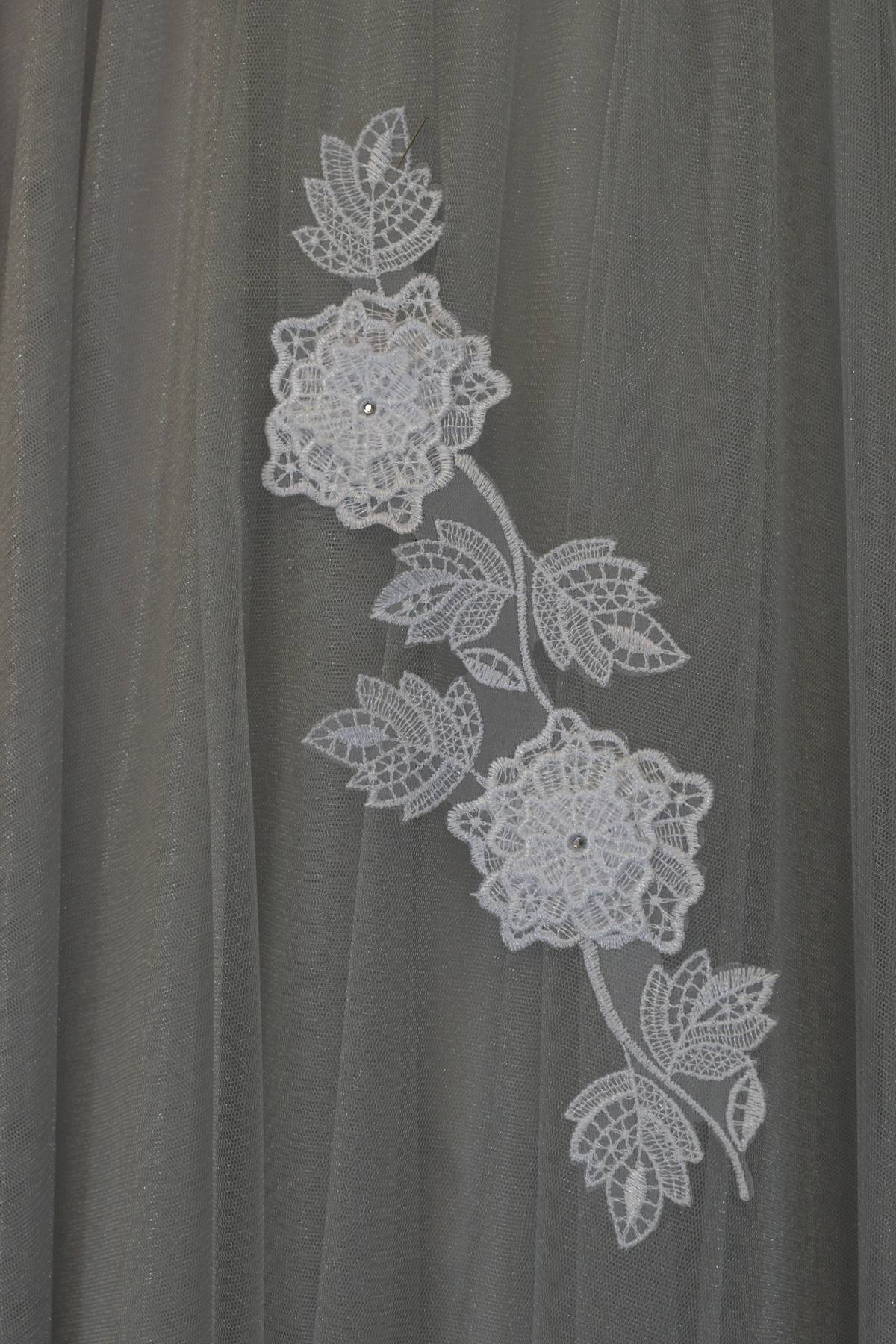 applicazioni organza bianco cm 27x9 Art 7078