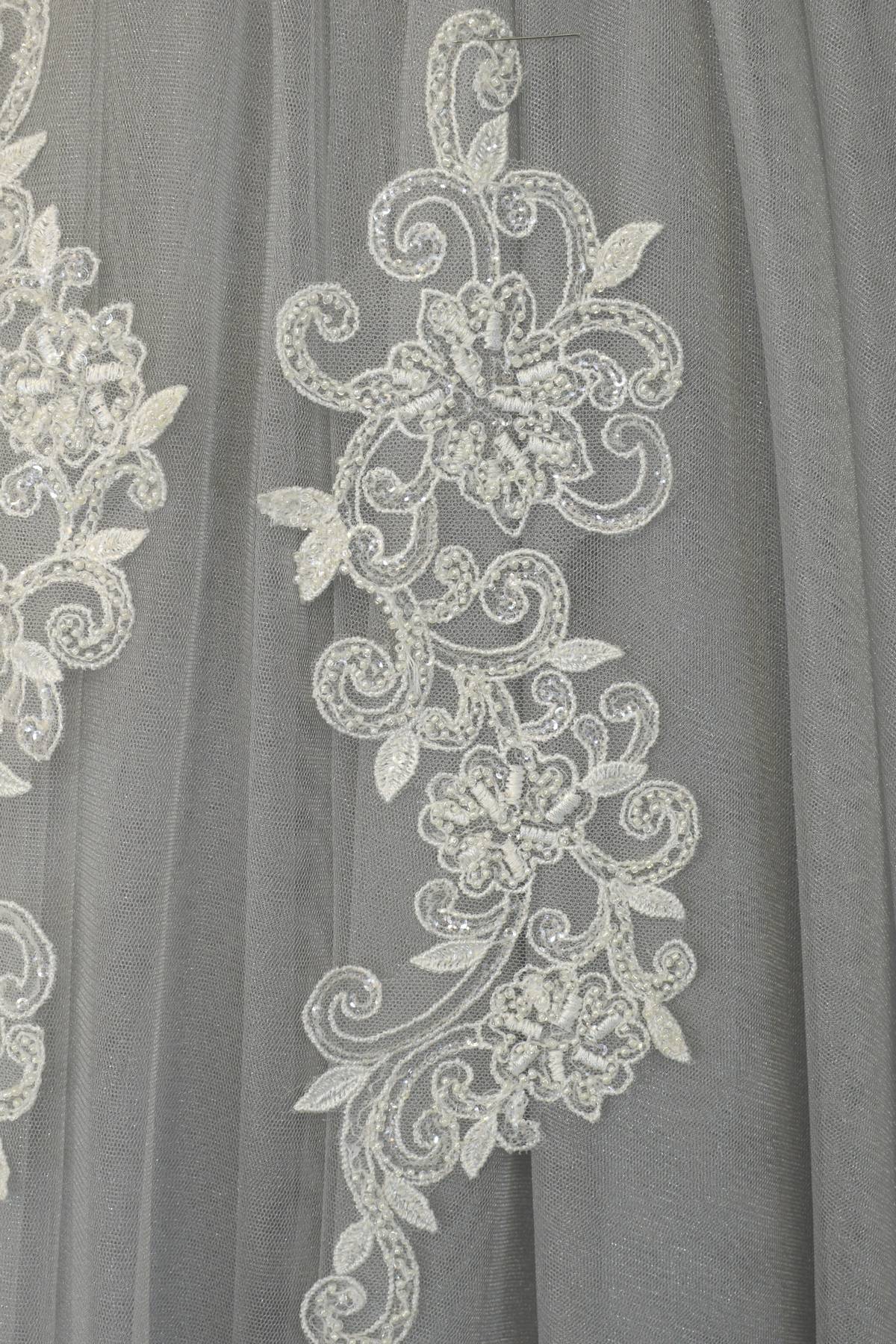 applicazioni ricamata coppia dx sx bianco seta cm 30 Art 7083
