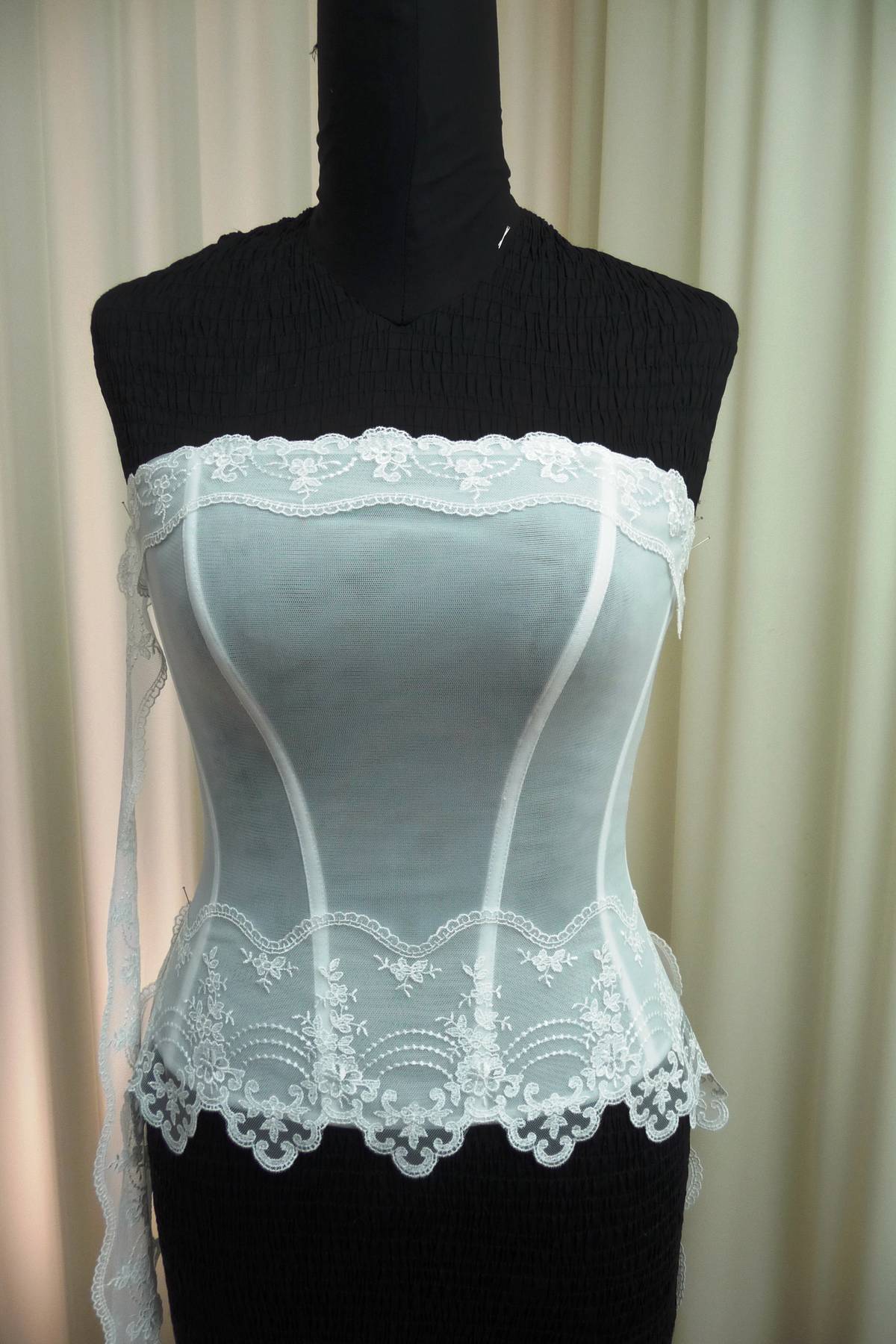 bordo tulle bianco h cm 4 5 Art 0836BTU