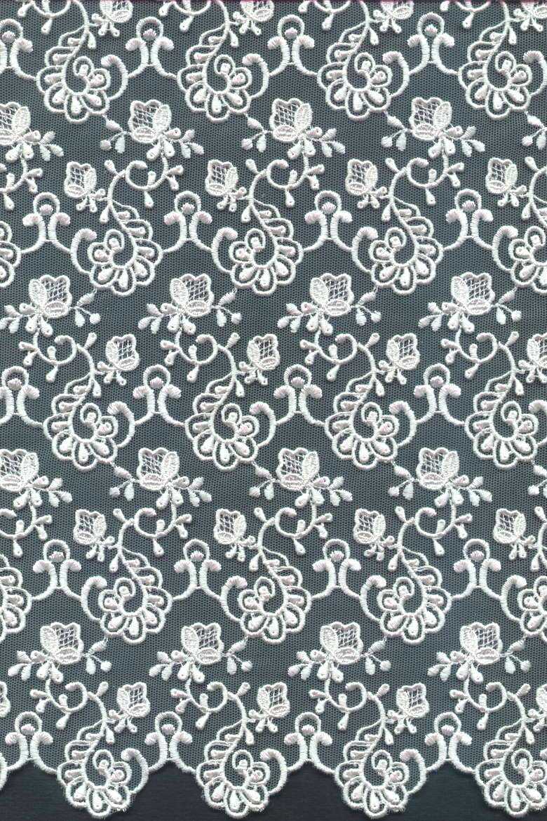 tulle macrame ricamato avorio cm 140 Art 9015LTUAV