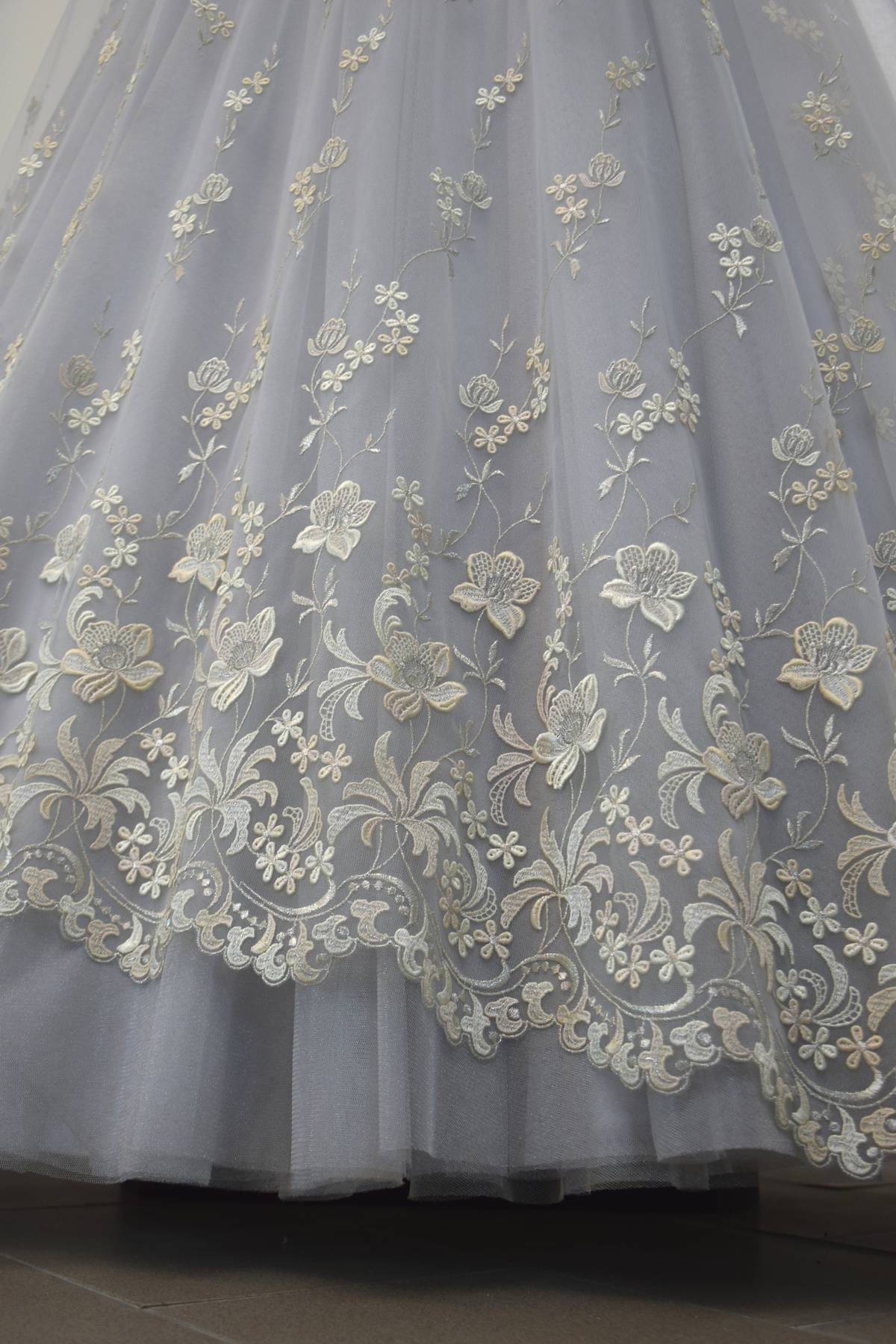 tulle macrame ricamato lurex Art 9061LTUBC